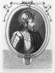 Filip IV Piękny (1268-1314) Król Francji, z „Les Augustes Representations de tous les Rois de France od Faramond do Ludwika XIV”, Paryż, 1679